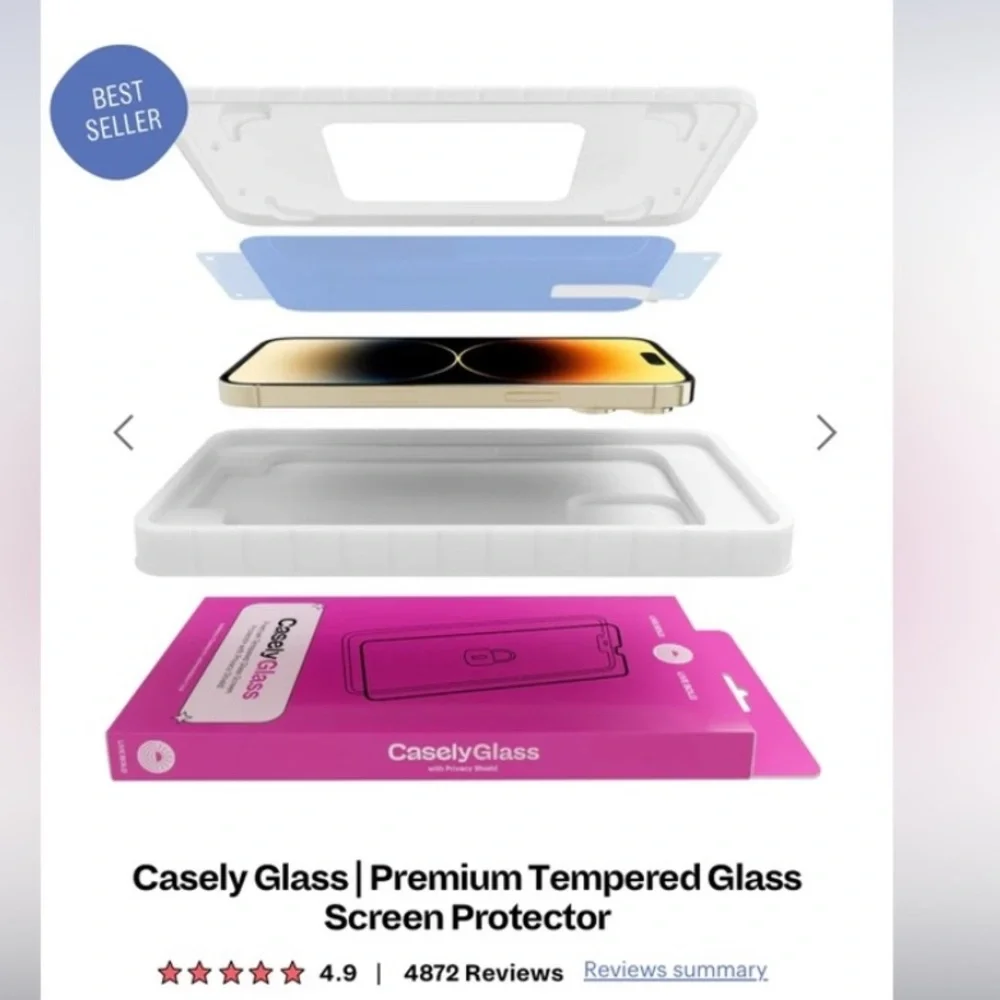 CASELY iPhone 14 Pro Max glass screen protector BRAND NEW SEALED IN BOX